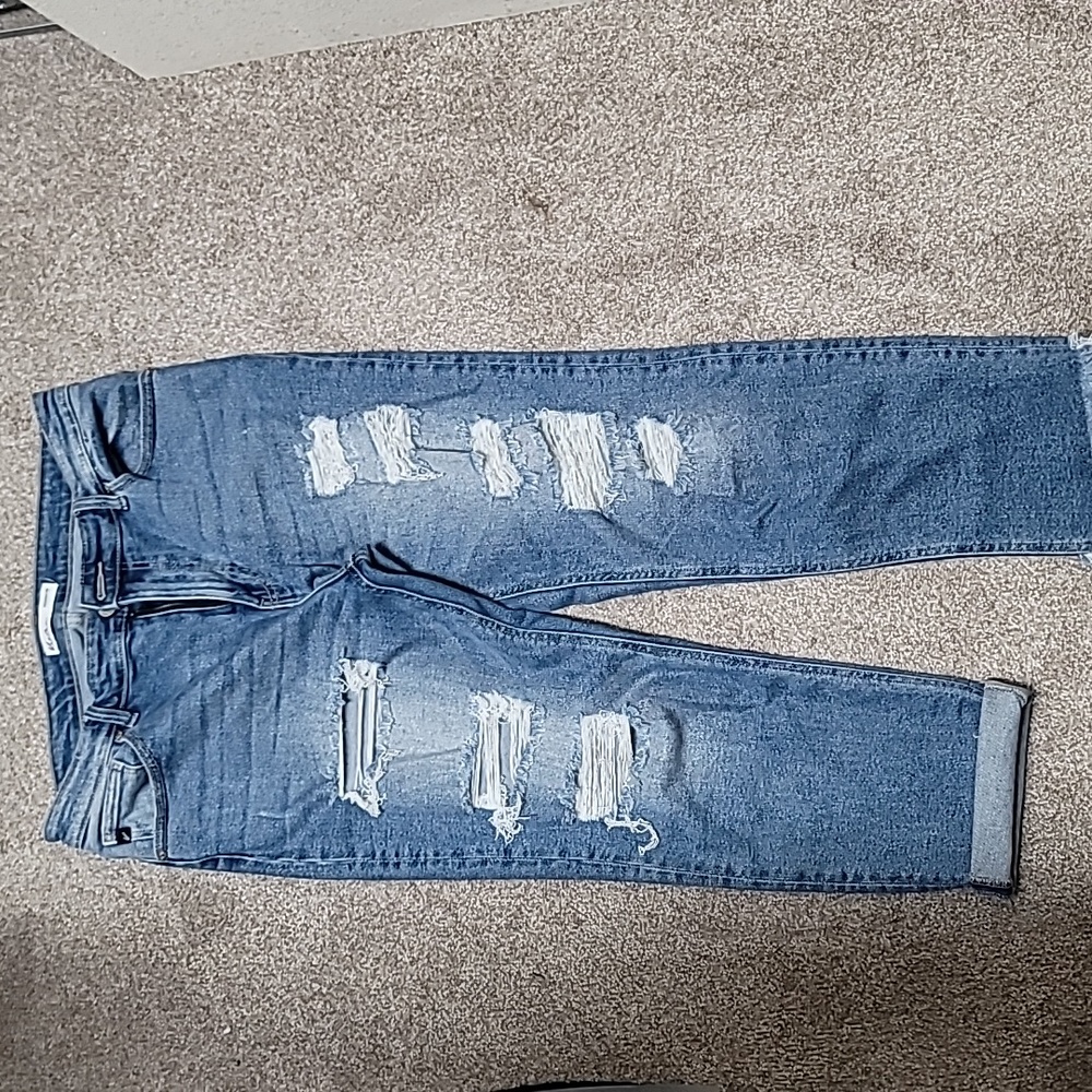 KanCan High Rise Ripped Cropped Jean - Picture 2 of 9